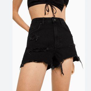 short black Denim Jean Waist 6 US